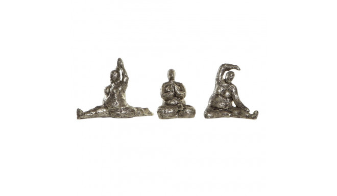 Decorative Figure DKD Home Decor 11 x 22,5 x 17 cm Golden Yoga (3 Units)