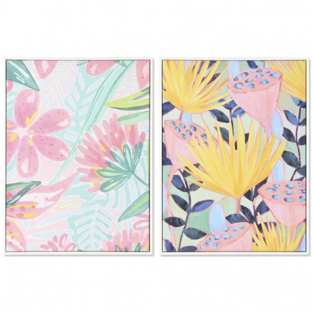 Maal DKD Home Decor 60 x 4 x 80 cm Kaasaegne Taime leht (2 Ühikut)