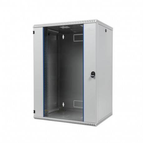 Wall mount cabinet single section, 12U, 600/500/600 width/depth/height mm, RAL 7035 ( welded constru