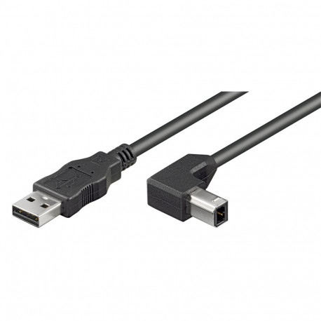 USB AB 050 90° HiSpeed 2.0 black 0.5m