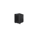 Lanberg 19" põrandal seisev 15U/800x1000 (kokkupandav) võrguksega, LCD, FF01-8015-23BL, must serveri