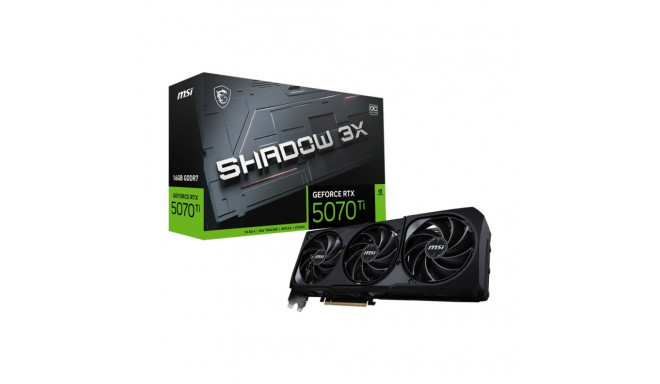 MSI GeForce RTX 5070 Ti Shadow 3X OC 16GB GDDR7 DLSS4 graafikakaart