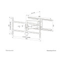 NEOMOUNTS WL40-550BL18 Seinakinnitus Täisliikuv 3 pöördega 43-75 tolli Max 45kg VESA max 800x400 Kau