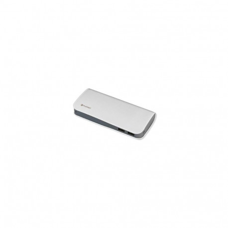 Platinet power bank PMPB11LW Luxury Leather 11000mAh 2xUSB 2.1A, white