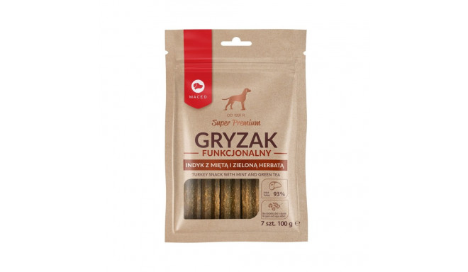 MACED Turkey snack with mint and green tea - dog chew - 100g