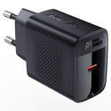 Acefast A82 GaN USB-C Laadija 20W PD Kiire Laadimine EL Pistiku Kompaktne ja Energiatõhus Must