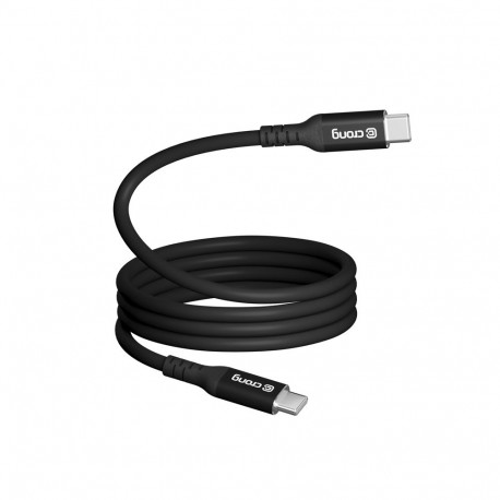Crong Soft Link - Kabel 100W PD 5A USB-C do USB-C 200cm (czarny)