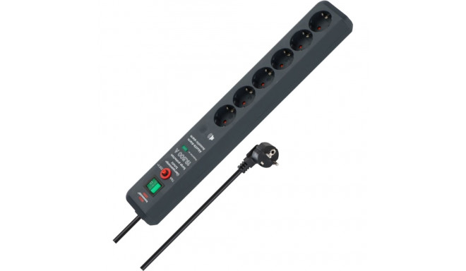 Brennenstuhl Secure-Tec 6-fach Steckdosenleiste anthrazit 3m