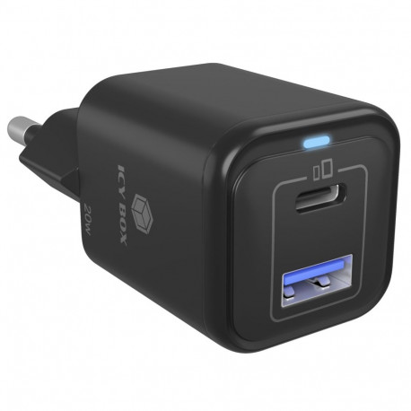 ICY BOX toiteadapter IB-PS1020-PD 2 pordiga 20W