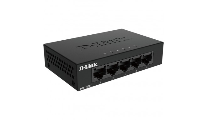 D-Link DGS-105GL/E 5-porti kiht 2 gigabit valgus lüliti ilma IGMP-ta