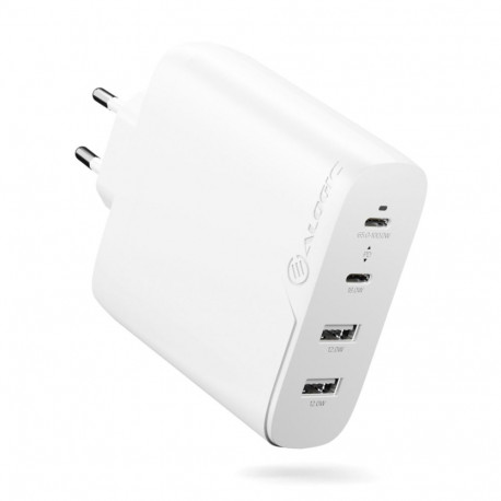Alogic Rapid Power 100W 4-port kiire GaN laadija +kaabel 2m valge