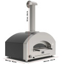 Alfa Forni Futuro 4 Pizze hübriid hõbedane must