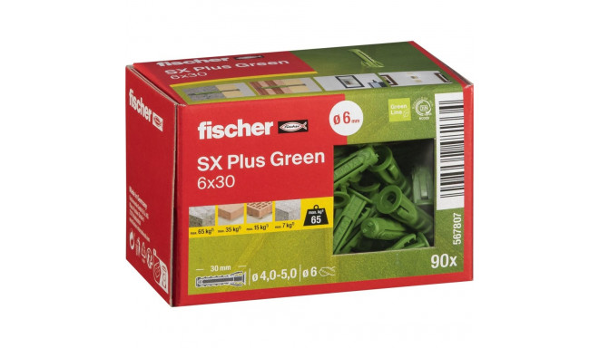 Fischer Dübel SX Plus Green 6x30