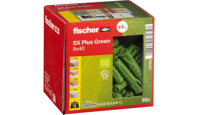 Fischer Dübel SX Plus Green 8x40