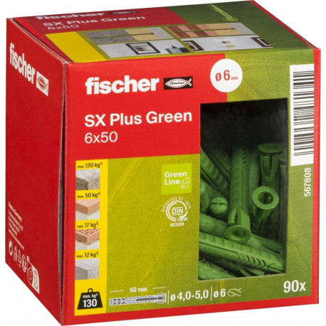 Fischer plug SX Plus Green 6x50