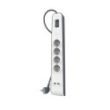 Belkin ülepinge kaitse riba 4-pistikuga 2xUSB-A, 2 m kaabel BSV401vf2M-V2