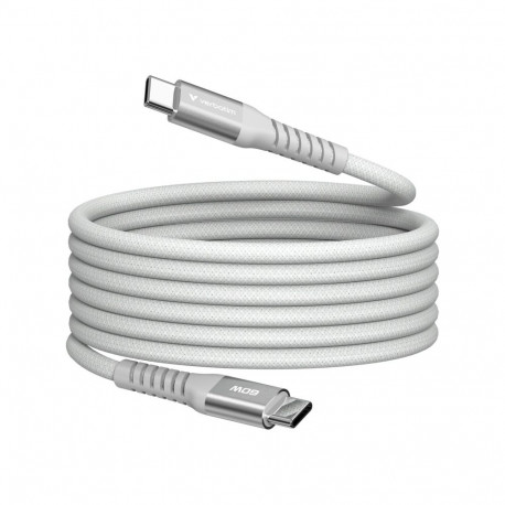 Verbatim laadimis- ja sünkroonimiskaabel 31850 60W 120cm USB-C/USB-C magnetiline, hall