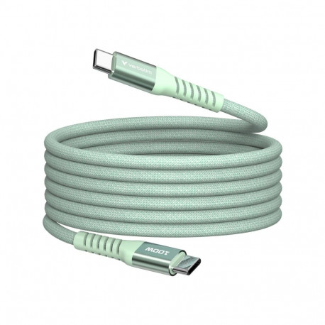 Verbatim kaabel Sync&Charge 31855 100W 120cm USB-C/USB-C magnetiline, roheline