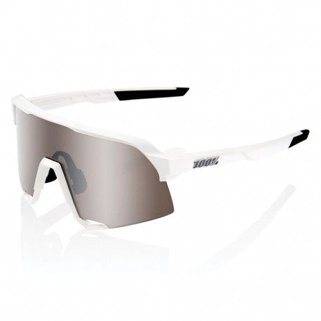 100percent S3 HiPER Mirror Lens Matte White HiPER Silver