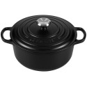 Le Creuset Signature ümmargune pajaroog 20 cm must