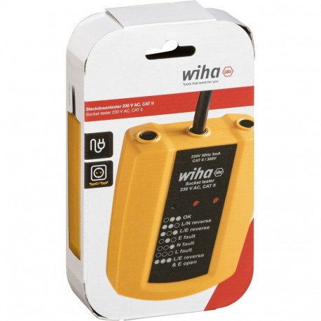 Wiha pistikupesa tester 230 V AC, CAT II