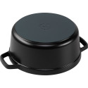Staub La Cocotte 20cm round, black, Cast Iron