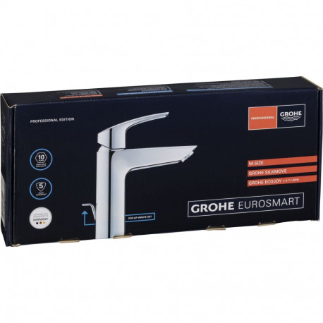 Grohe Eurosmart M-suurus ühe hoovaga valamu segisti, 1/2