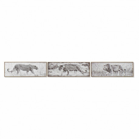 Maal DKD Home Decor 92,5 x 3,5 x 32 cm Koloniaalne Džungel (3 Tükid, osad)