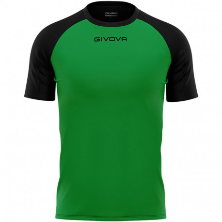 Koszulka Givova Capo MC MAC03 1310 zielono-czarna XS