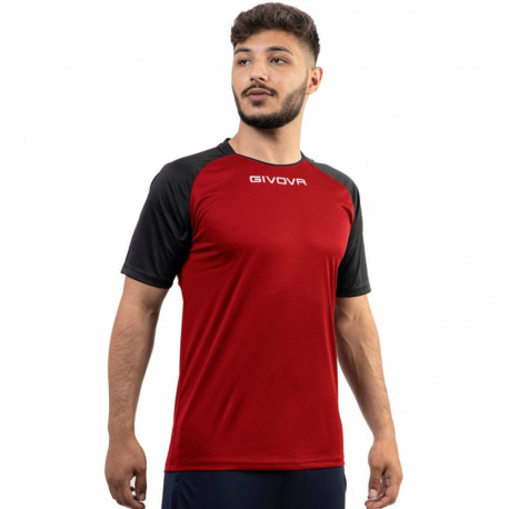 Koszulka Givova Capo MC czerwono-czarna MAC03 1210 S