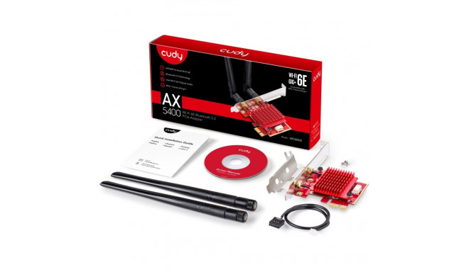 Cudy AX5400 WiFi 6E Bluetooth 5.3 PCI-E Adapter