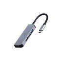 Gembird I/O HUB USB-C 4PORT/UHB-CM-U3P1U2P3-01