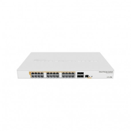Mikrotik Switch||Type L3|Rack|24x10Base-T / 100Base-TX / 1000Base-T|4xSFP+|1xRJ45|CRS328-24P-4S+RM