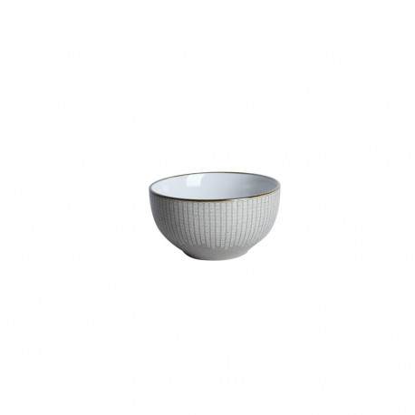 BOWL PRINT MET RIM BROWN 14CM