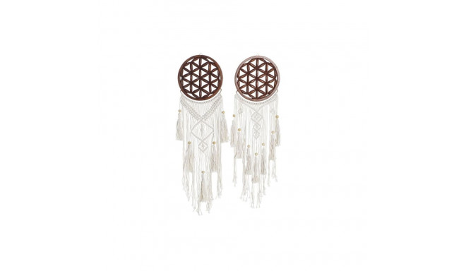 Hanging decoration DKD Home Decor 25 x 1 x 93 cm Brown White (2 Units)