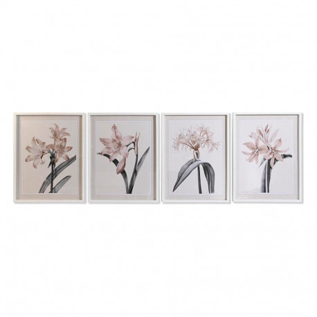 Maal DKD Home Decor Kristall Kask 55 x 70 x 2,5 cm 55 x 2,5 x 70 cm Kwiaty (4 Tükid, osad)
