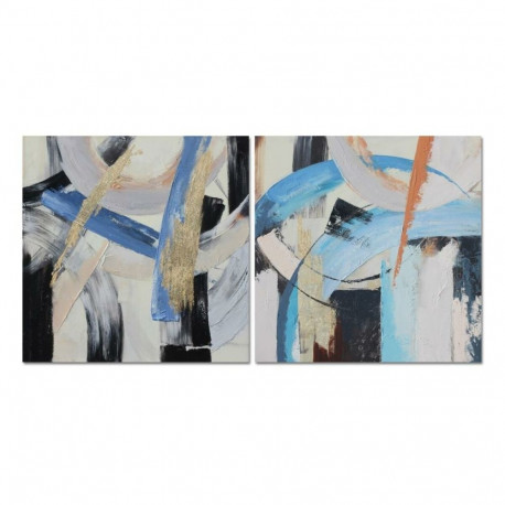 Kangas DKD Home Decor Kangas Puit MDF 100 x 2,5 x 100 cm 100 x 2,8 x 100 cm