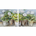 Maal DKD Home Decor 80 x 3,5 x 80 cm Taimepott Cottage (2 Ühikut)