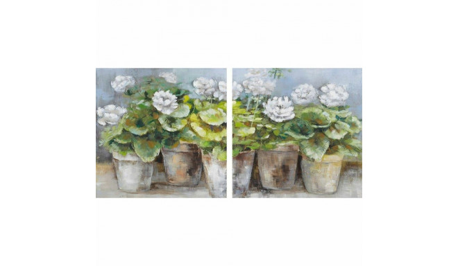 Maal DKD Home Decor 80 x 3,5 x 80 cm Taimepott Cottage (2 Ühikut)