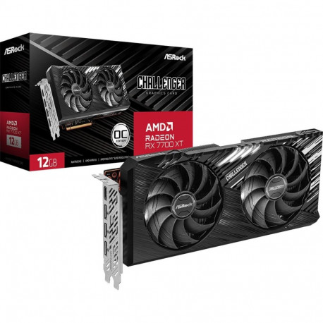 ASRock Radeon RX 7700 XT Challenger OC 12GB GDDR6 graphics card (RX7700XT CL 12GO)