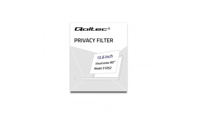 Privacy Filter - Qoltec 51052 15.6" 16:9 Anti-Reflective Translucent