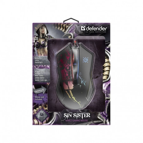 Computer Mouse - Defender Gm-933 7200dpi 6p RGB