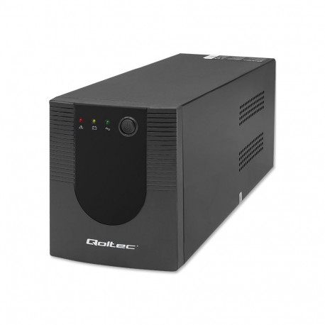 Uninterruptible Power Supply (ups) - Qoltec 1.5kva 900w, Black