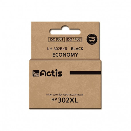 Ink Cartridge - Actis KH-302BKR Replacement for HP 302XL 20ml Black