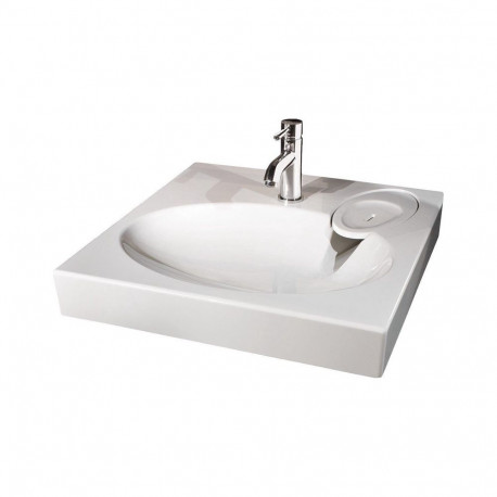 WASHBASIN CLARO+SIPHON+HANGERS 60X60CM