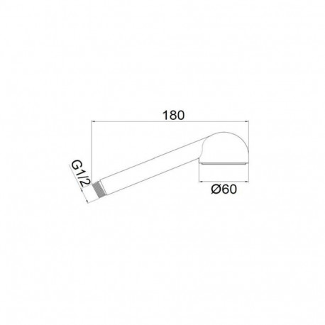 käsi-dušš DISFLEXTANIT D260C 60mm