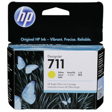 HP tindikassett 711 CZ132A, kollane