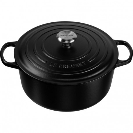 Le Creuset Signature Roaster round 30cm black Schwarz (21177300000430)
