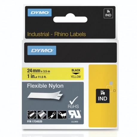 Dymo Schriftband Rhino Black Yellow (1734525)