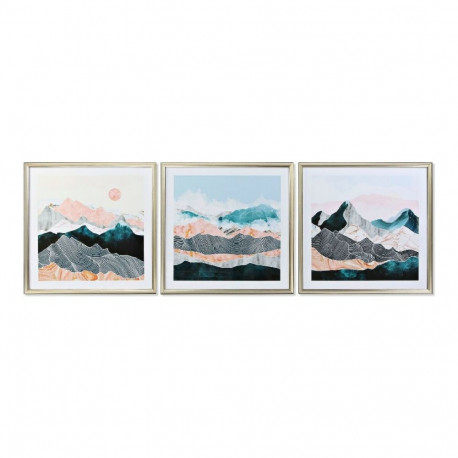 Maal DKD Home Decor Idamaine Mägi 70 x 4 x 70 cm (3 Tükid, osad)